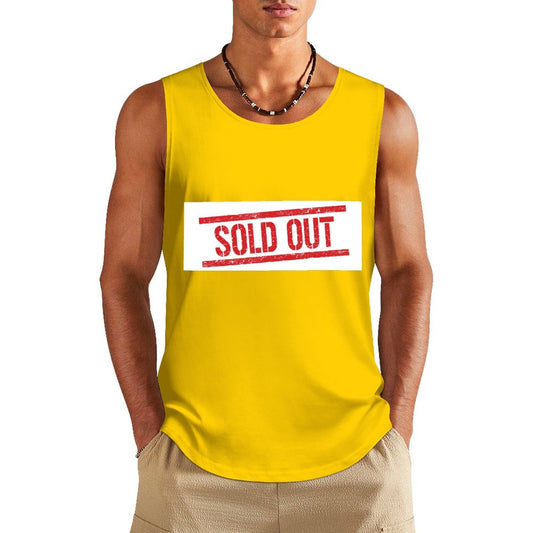 Sold Out design men cotton tank shirt