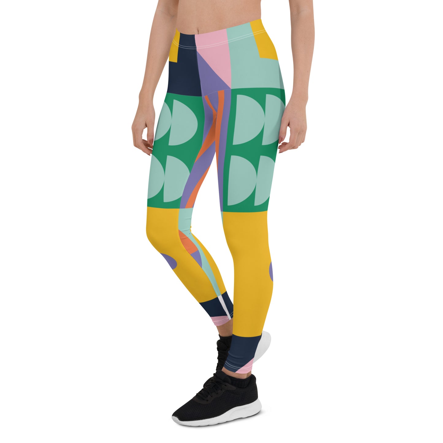 Mid-century abstract colorful Leggings