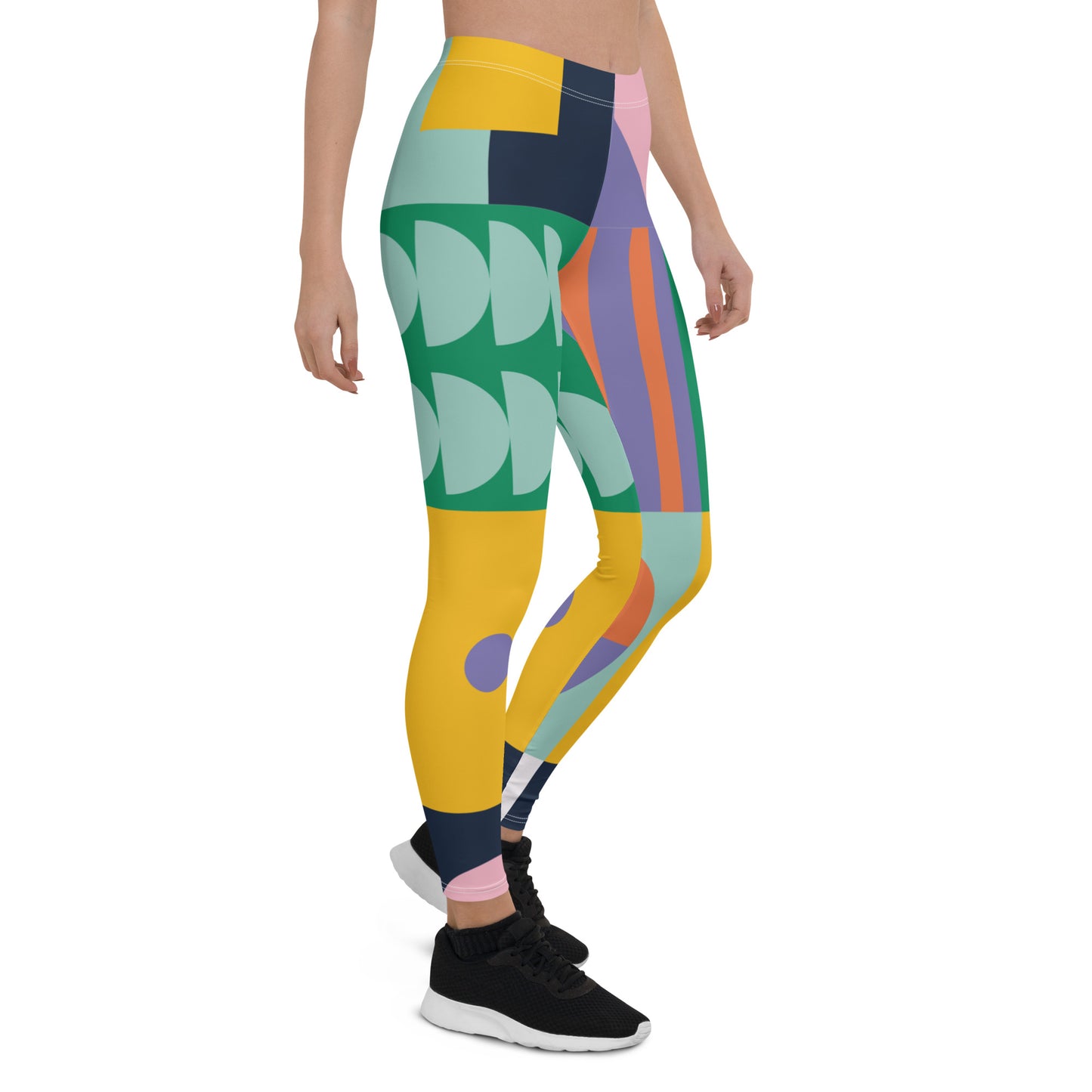 Mid-century abstract colorful Leggings