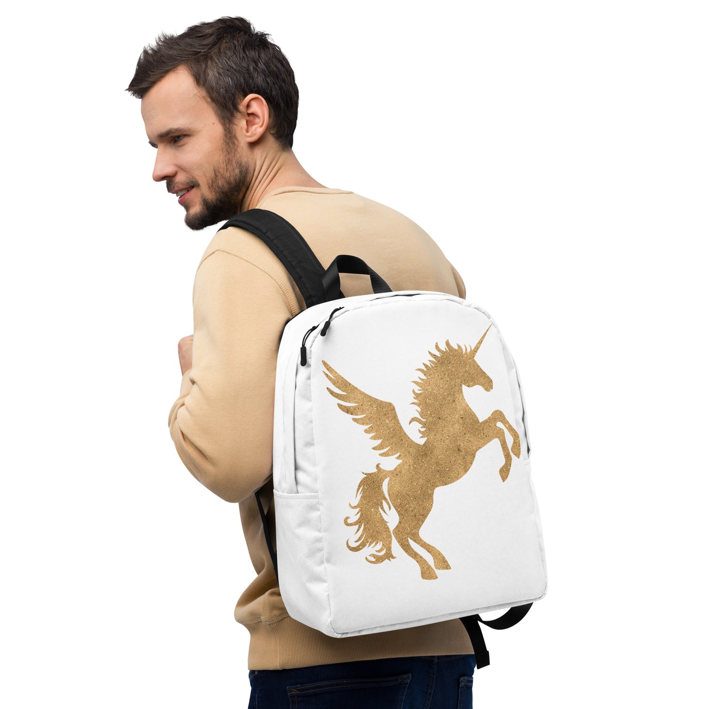 Minimalist Golden Unicorn Backpack