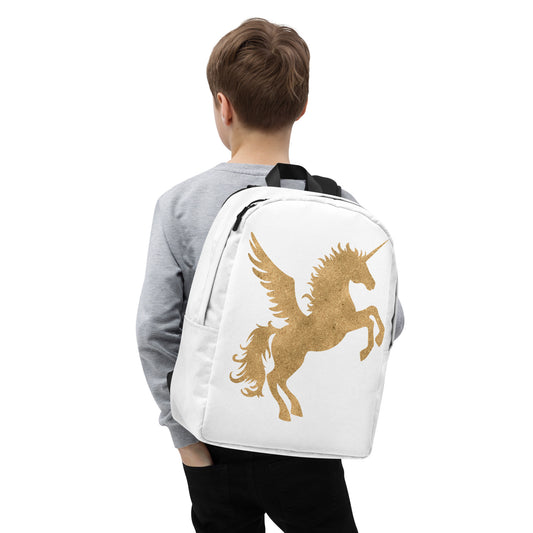 Minimalist Golden Unicorn Backpack