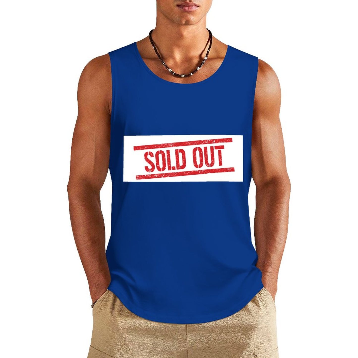 Sold Out design men cotton tank shirt