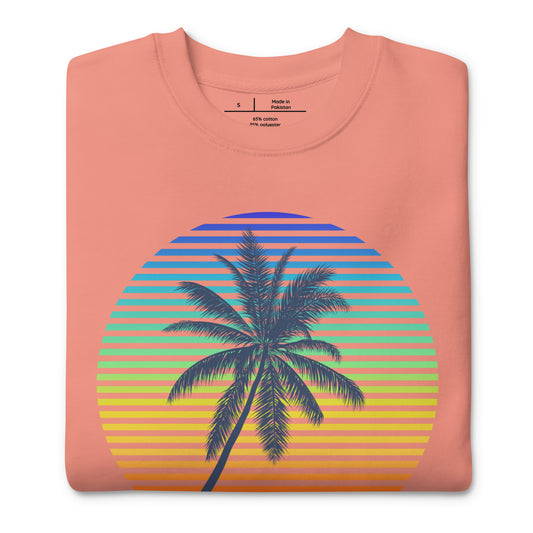 Unisex Premium Sweatshirt With Palm tree Design