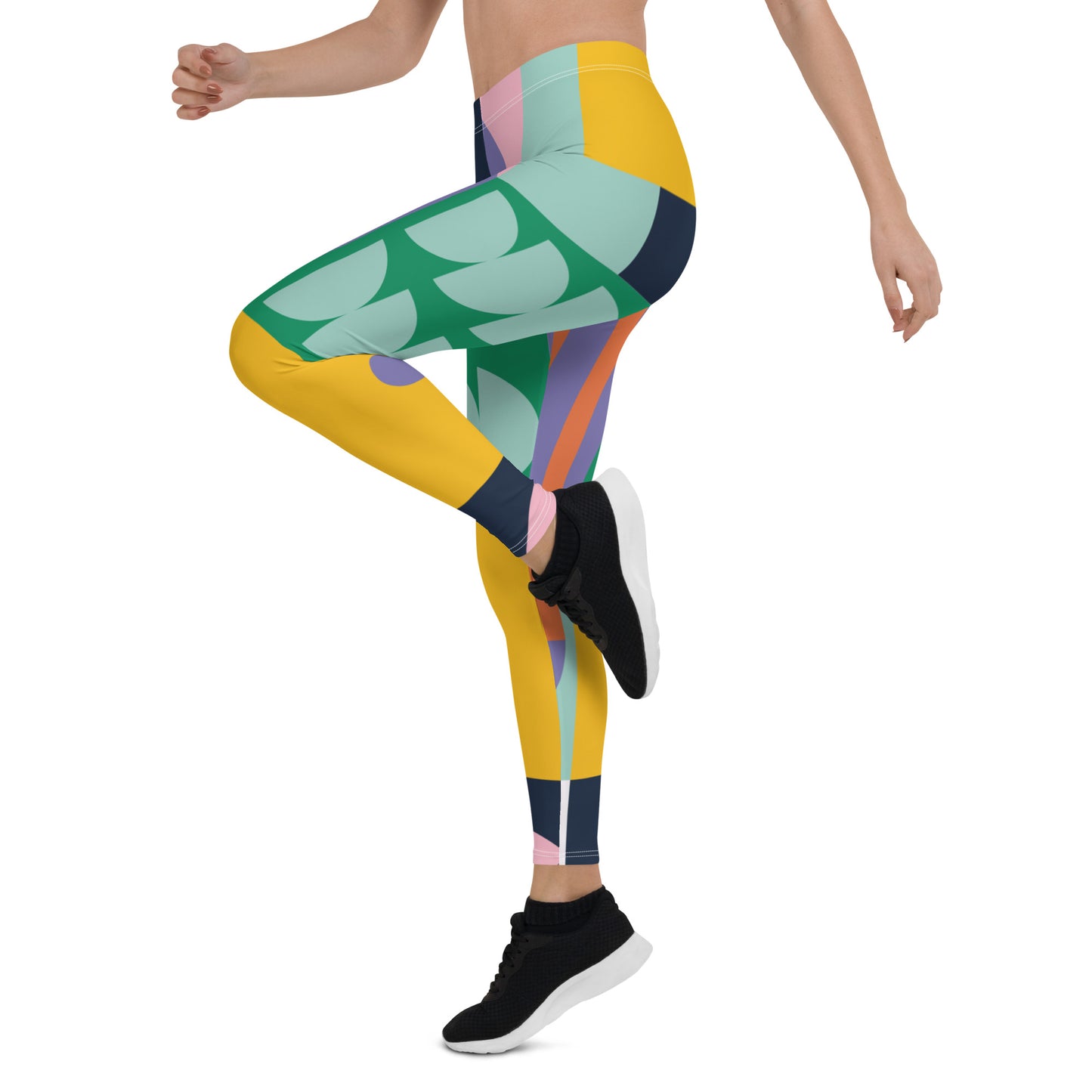 Mid-century abstract colorful Leggings