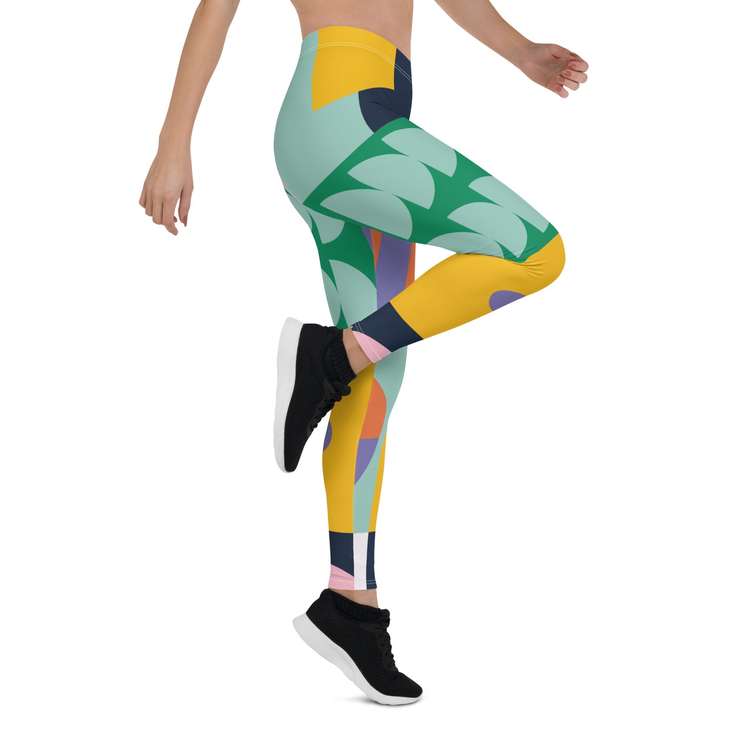 Mid-century abstract colorful Leggings