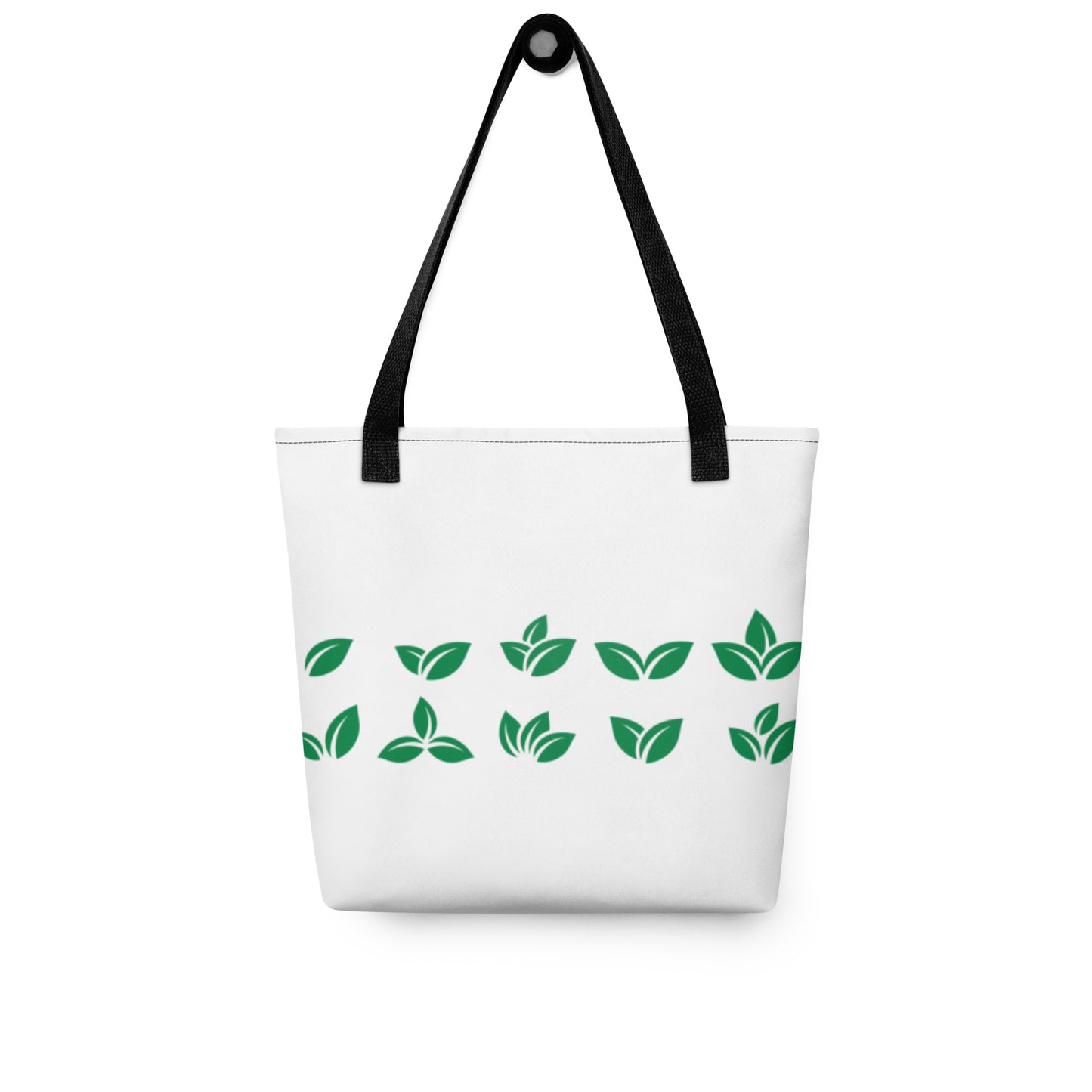 Green leaf print Tote Bag