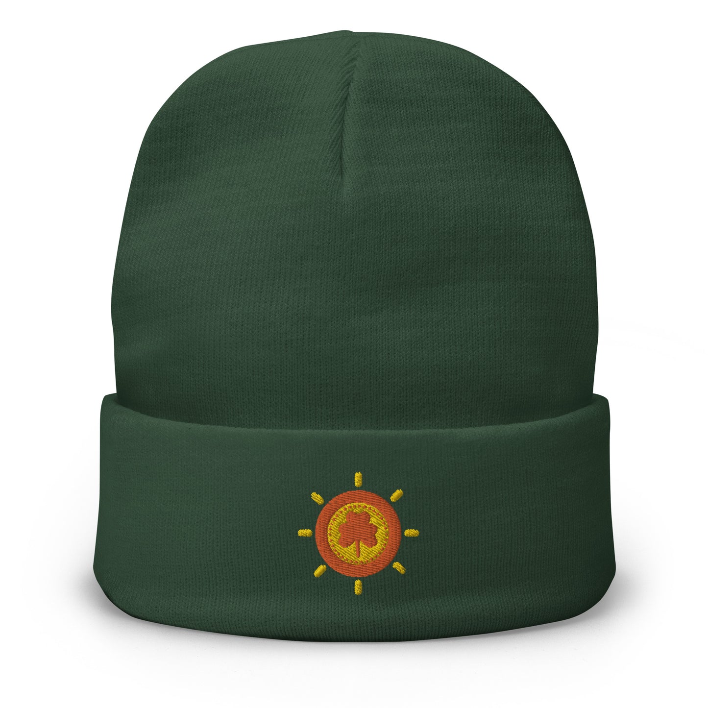 Clover Coin Embroidered Beanie