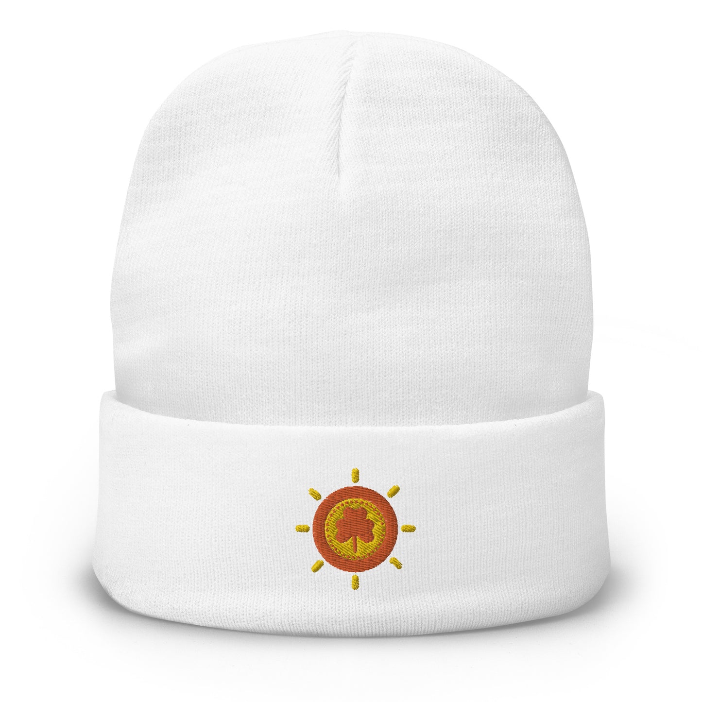 Clover Coin Embroidered Beanie