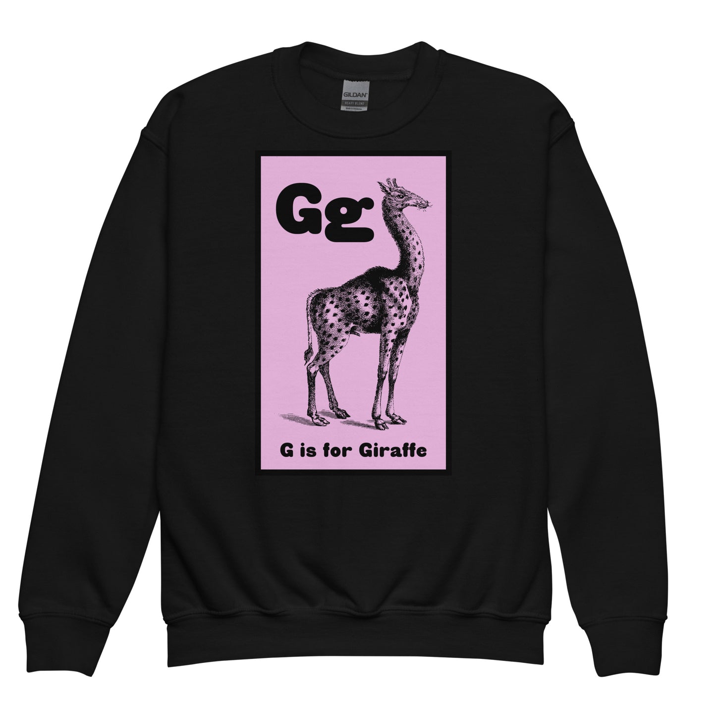 The London Manny with Giraffe logo design crewneck sweatshirt