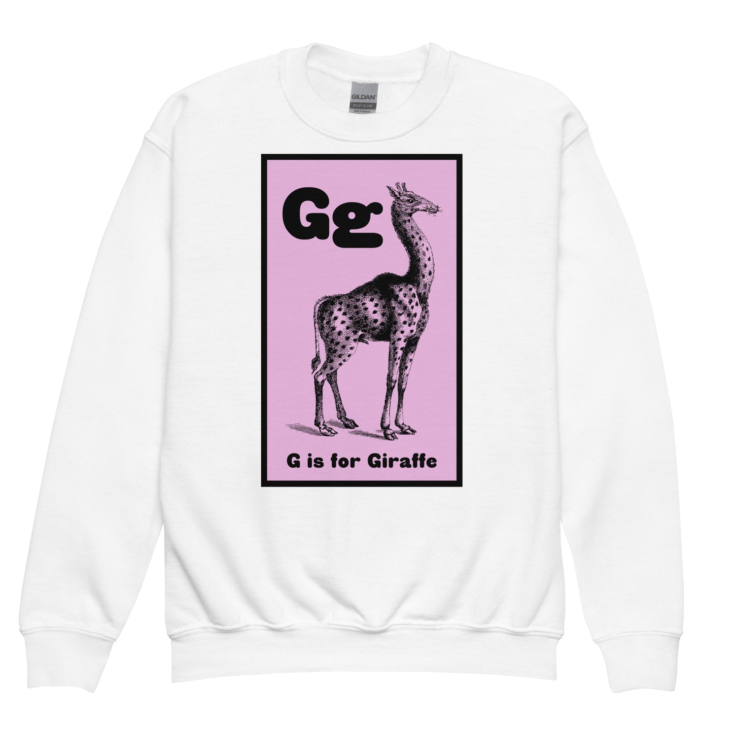 The London Manny with Giraffe logo design crewneck sweatshirt